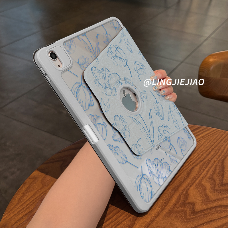 适用于ipad露标旋转亚克力保护壳