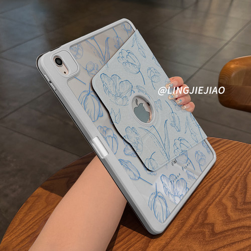 适用于ipad露标旋转亚克力保护壳