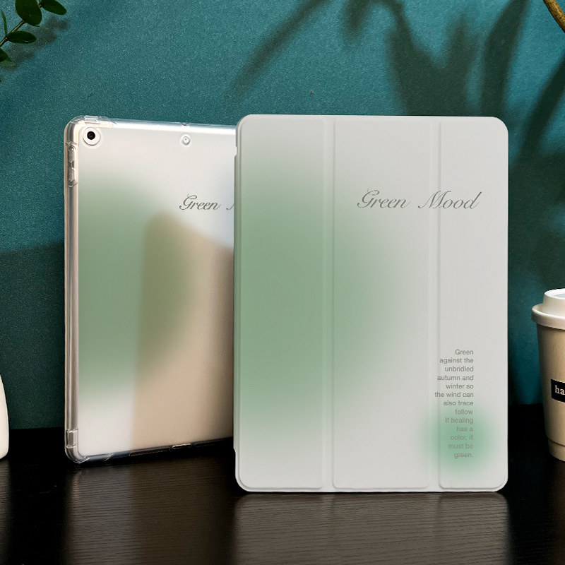 简约渐变绿色适用于华为matepadpro11保护套matepad10.4保护壳2023三折式带笔槽荣耀平板7全包10.8寸硅胶秋冬