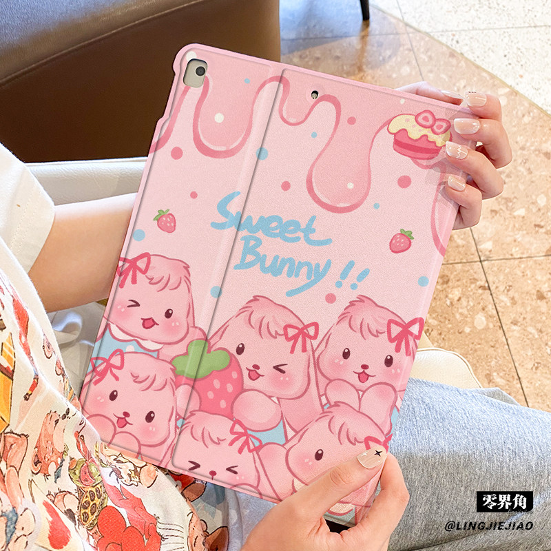 草莓粉兔matepad115s书本式2024新款pro适用于华为平板保护套m6全包10.8寸硅胶se防摔壳air带笔槽11荣耀v8pro