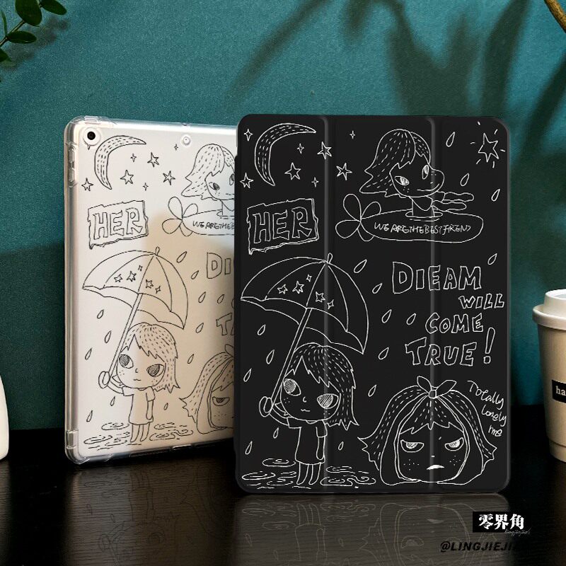 雨伞女孩适用于华为matepad11保护套带笔槽2025新款matepadpro平板保护壳10.4寸荣耀平板7硅胶全包pro11三折