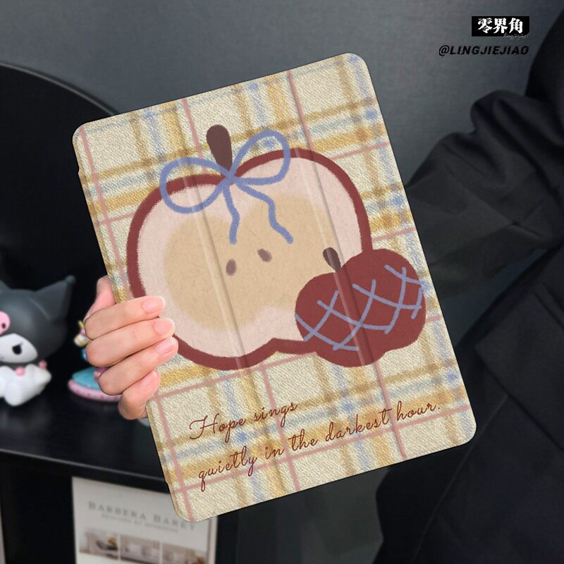 格子苹果适用于ipad10保护套air8/6/5平板壳2025苹果11代第九13寸10代mini7三折硅胶ipadpro11/12.9寸带笔槽5