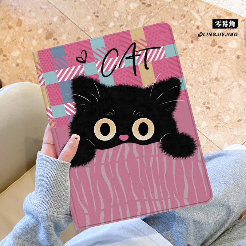 适用于oppopad保护套捂脸猫猫2024新款oppopad3平板电脑带笔槽11寸书本式pad3/4pro蚕丝纹散热12.1全包边防摔