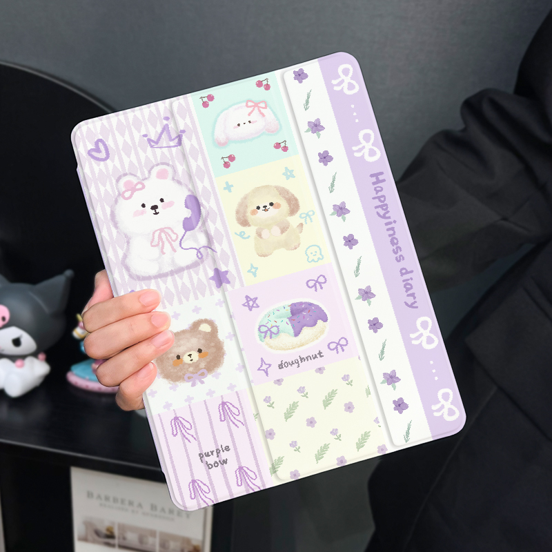 适用于ipad三折硅胶保护壳防摔