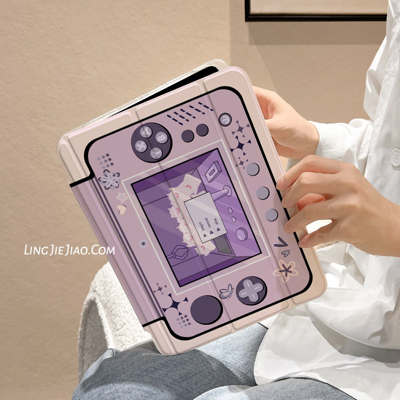 【硅胶x锁扣拆分】适用于ipad保护壳娃娃机pro11卡通硅胶第十代苹果2022平板10.2寸横竖支撑air5三折软套12.9