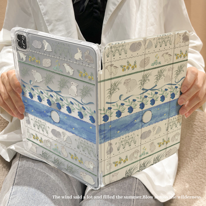 适用于ipad锁扣拆分三折保护壳