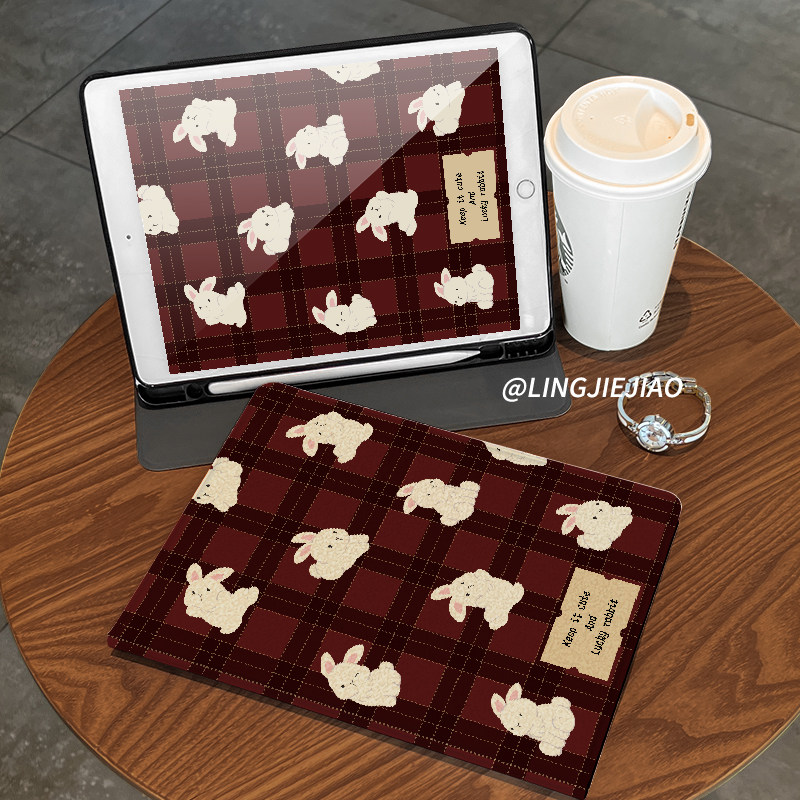 红格小兔matepad115s书本式2024新款pro适用于华为平板保护套m6全包10.8寸硅胶se防摔壳air带笔槽11荣耀v8pro