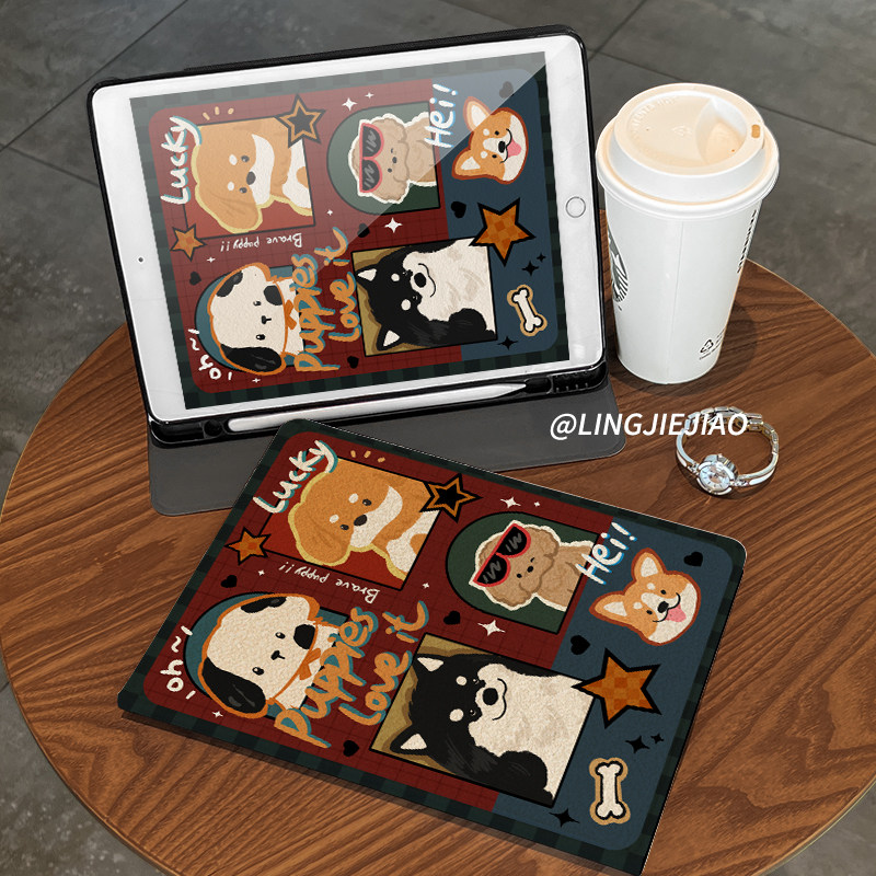 酷炫狗狗matepad115s书本式2024新款pro适用于华为平板保护套m6全包10.8寸硅胶se防摔壳air带笔槽11荣耀v8pro