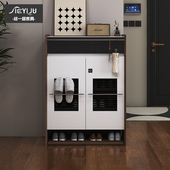 包豪斯实木鞋 柜家用门口收纳柜一体靠墙入户客厅室外走廊新款 定制