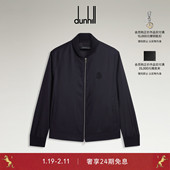 2025秋冬dunhill登喜路男蓝奢华运动系列羊毛羊绒法兰绒夹克