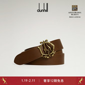 新年礼物 2025秋冬dunhill登喜路男32毫米AD徽标腰带皮带