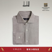 宽角领衬衫 2025秋冬dunhill登喜路男士 棉质羊绒牛津布长袖