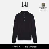 衫 Polo 午夜蓝色超细羊绒长袖 dunhill登喜路男士
