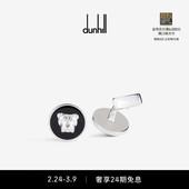 dunhill登喜路男士 扣 商务牛头犬玛瑙黑色袖
