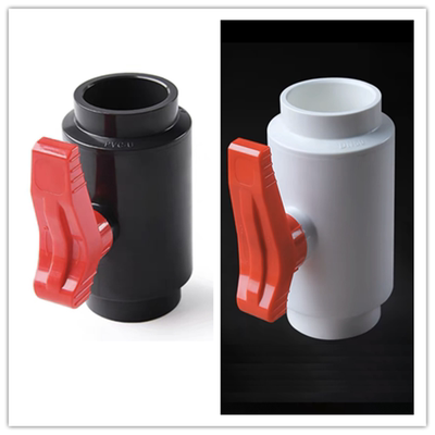 PVC易拧球阀 水箱鱼缸50水管接头 易开阀门单双用 给水管接头配件