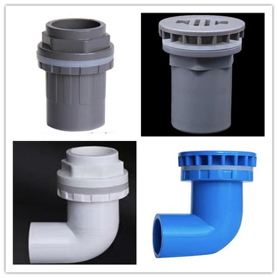 pvc鱼缸上下水接头弯头 强排接头弯头排水管件上下水鱼缸管件配件