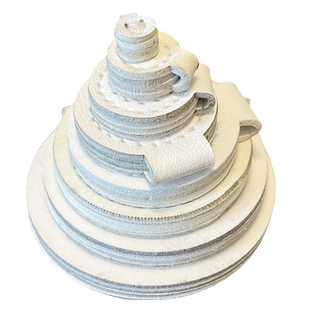 新款8毫米加厚纯白靶心超纤四层皮面耐用耐打弹弓靶箱配件1-8厘米