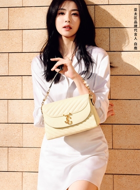 [白鹿同款]JIMMY CHOO/CURVE TOP HANDLE女单肩包