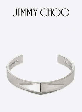 [新年礼物]JIMMY CHOO/DIAMOND CUFF-M 男士 古银色金属手镯