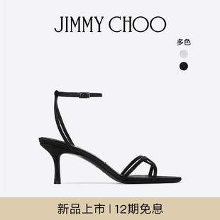 系列 JIMMY 女士 圣诞礼物 黑色缎面凉鞋 2025冬季 LEO CHOO
