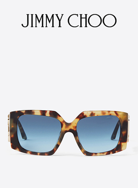 [新年礼物]JIMMY CHOO/ARIANA 女士黄色哈瓦那方框太阳镜JC
