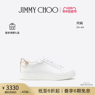 限时折扣 小白鞋 CHOO ROME 女士金色LOGO标饰运动鞋 JIMMY