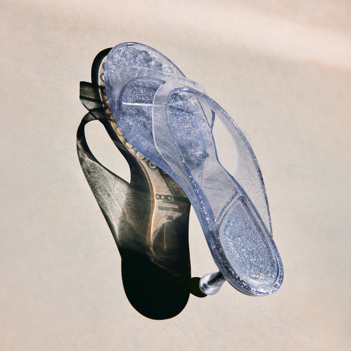 [2026夏季系列]JIMMY CHOO/JELLY DROP 50女士银色闪粉凉鞋