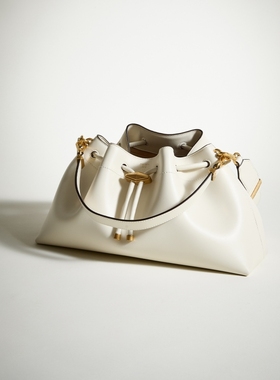 JIMMY CHOO/CINCH系列 男女同款通勤水桶包手提包JC