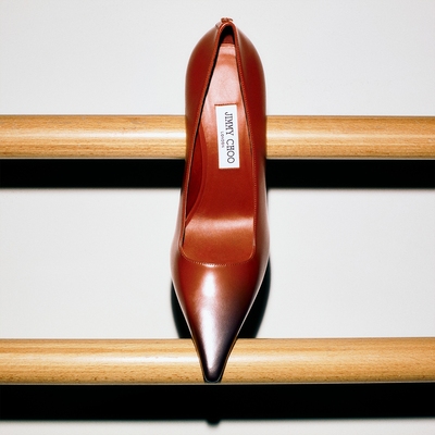 JIMMYCHOO/喷涂抛光皮革高跟鞋