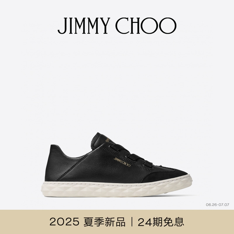 [夏季系列]JIMMY CHOO/DIAMOND LIGHT FLEX F 女士黑色运动休闲鞋
