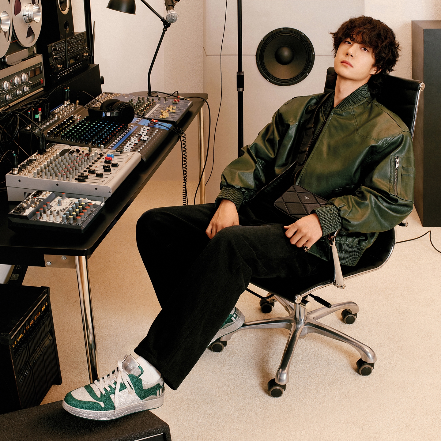 [王一博同款]JIMMY CHOO/FLORENT 男女同款 拼色闪粉休闲鞋