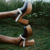 新年礼物 PLATFORM JIMMY CHOO ALIDA 135 女士牛皮革穆勒鞋