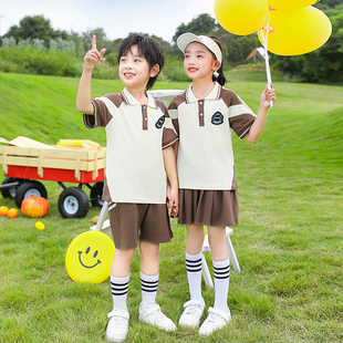 两件套一年级小学生校服运动套装 新款 短袖 幼儿园园服夏季 儿童班服