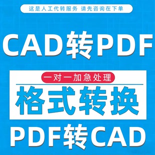 cad转换pd转低版本天正转格式高清图片转dwg导图代转批量打印改图
