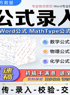 word公式录入代打排版美化人工pdf转格式扫描书修改制作mathtype