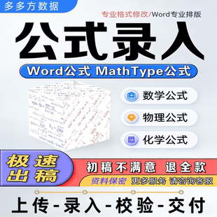 word公式录入代打排版美化人工pdf转格式扫描书修改制作mathtype