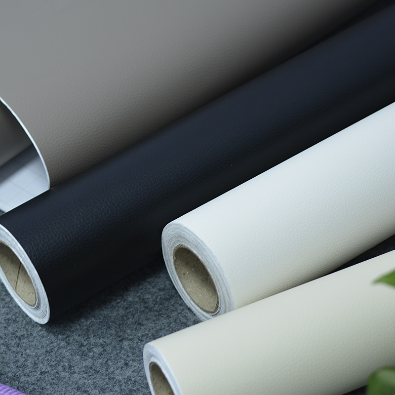 加厚仿真皮纹墙纸家具皮革衣柜3d