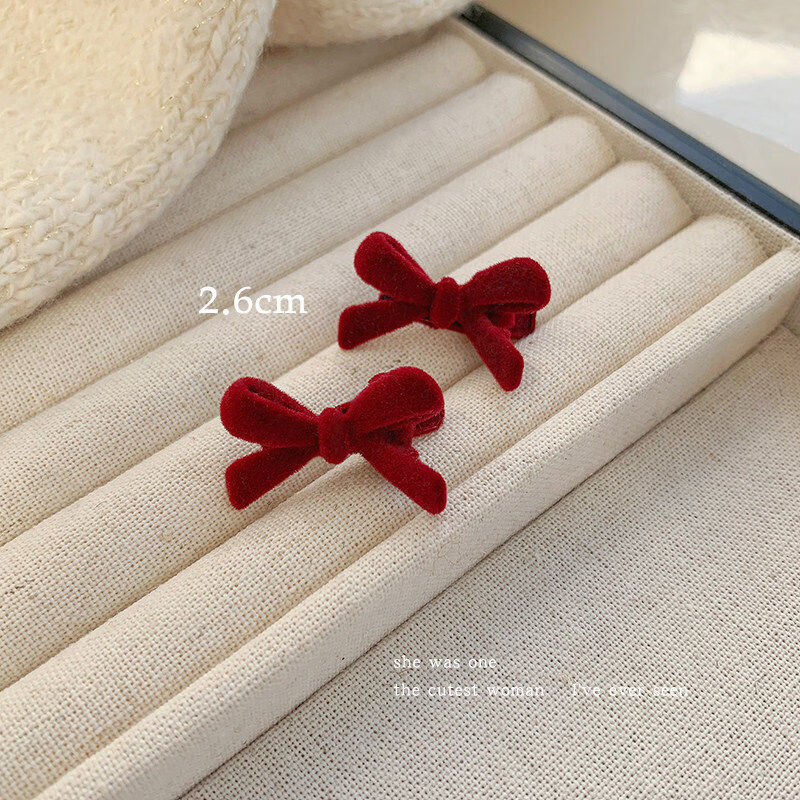美发造型新年红色蝴蝶结发夹秋冬发卡女小号刘海造型工具,居家日用,居家日用套装,淘宝优惠券,粉丝福利购,淘宝优惠卷