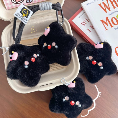 吱吱叫可爱小公主星星玩偶挂件超萌五角星玩偶钥匙扣背包情侣