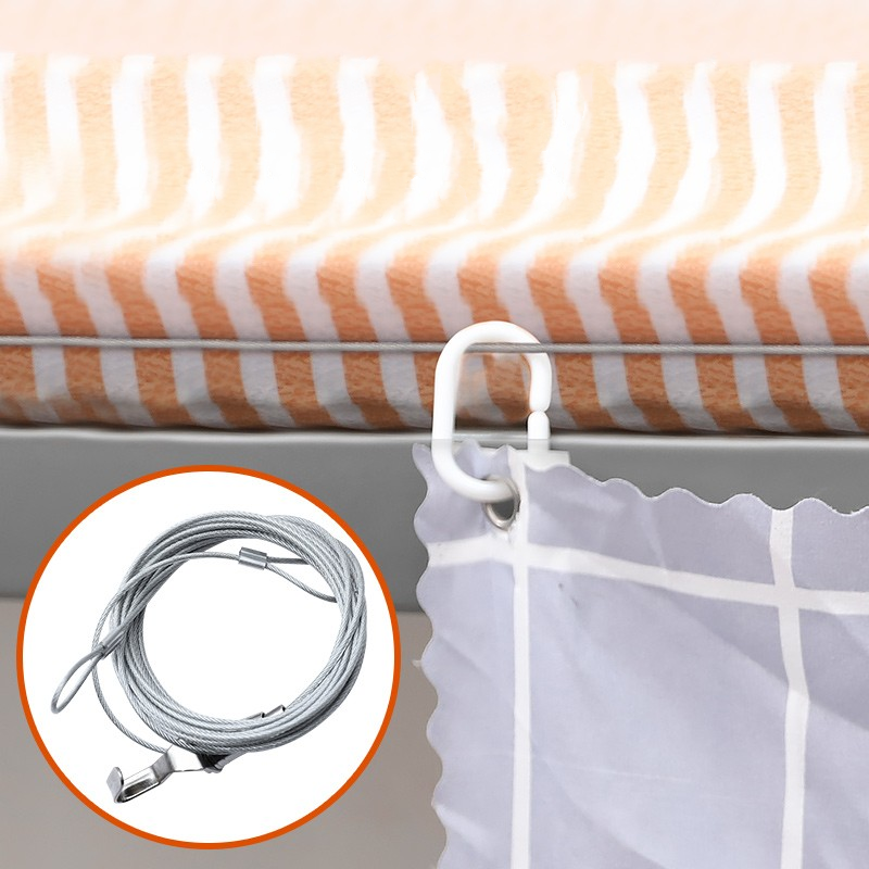 床帘下铺挂绳宿舍专用线出租屋窗帘专用绳可调节窗帘免打孔安装