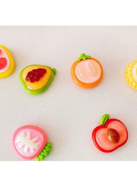 树脂仿真立体半立体夜光水果 仿真工艺品过家家食玩钥匙扣小挂件