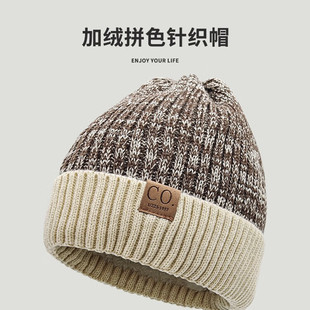 加绒毛线帽帽子男款女冬季情侣户外雪地加厚保暖2025新款潮针织帽
