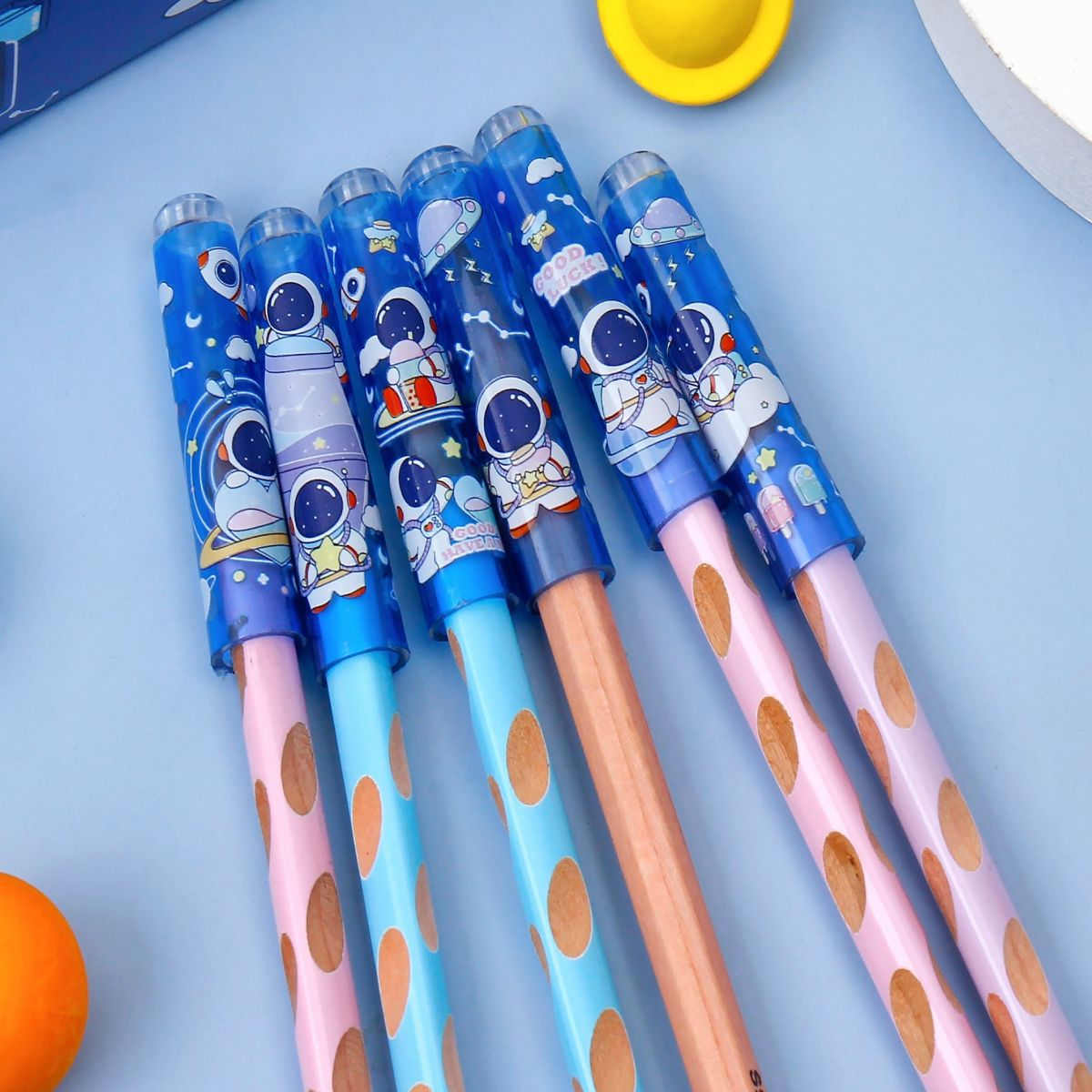 宇航员铅笔帽延长器保护铅笔防扎手文具保护盖高颜值学生文具