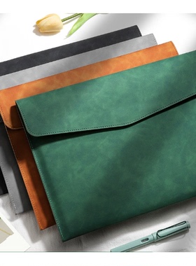 皮质文件袋A4纸档案袋文件夹包资料商务公文袋票据收纳袋