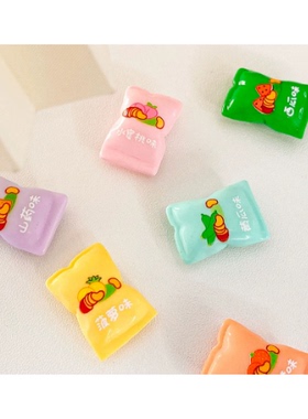 树脂仿真微缩食玩实色水果糖果 DIY卡通配饰迷你水果糖果过家家