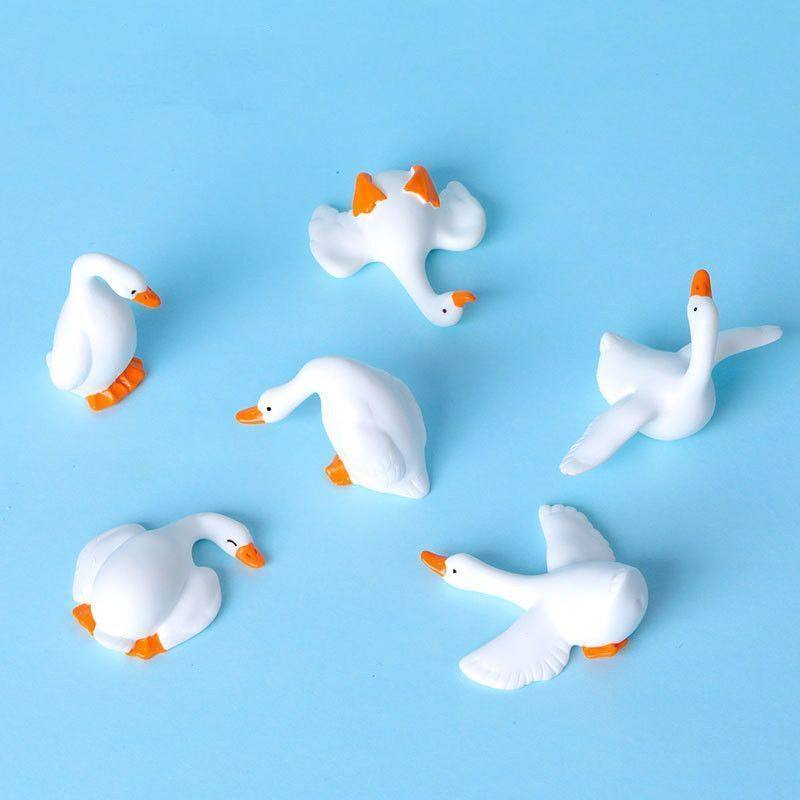 微景观创意可爱摆烂大白鹅公仔 园艺DIY装饰品配件汽车桌面小摆件,家居饰品,桌面摆件,淘宝优惠券,粉丝福利购,淘宝优惠卷