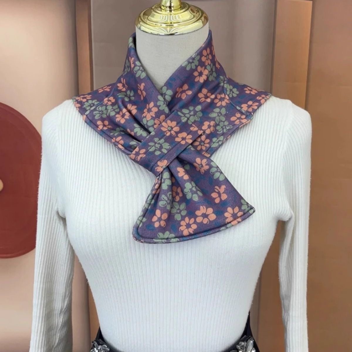 新款护颈围巾带兜防寒脖套放暖宝宝防风保暖颈椎热敷防衣领脏