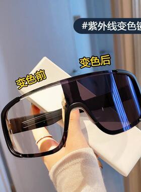 复古超大框户外骑行登山滑雪防风护目镜墨镜防晒连体太阳眼镜男女