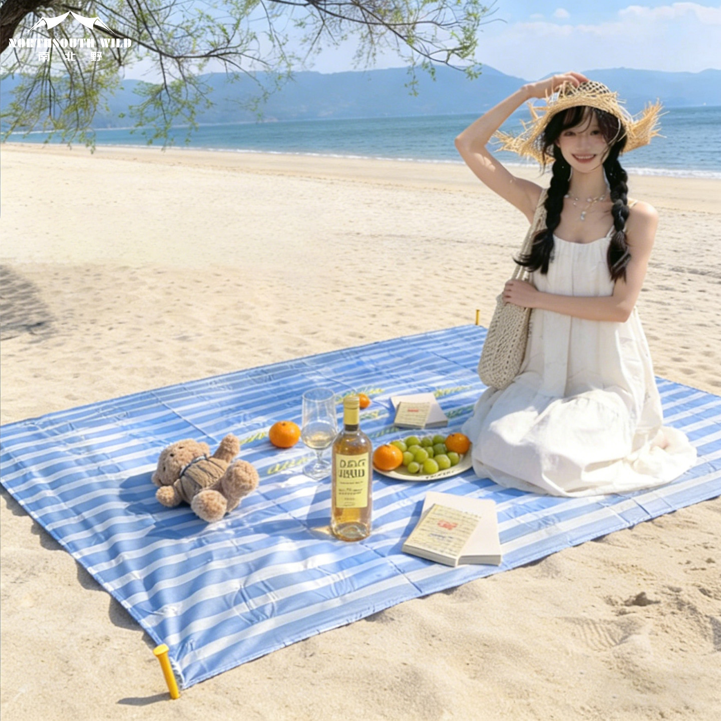 定制音乐节沙滩垫户外防水防潮野餐垫折叠口袋超轻便携公园地垫