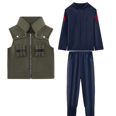 高品质 忍者卡卡西COS服上忍木叶旗木上忍套装马甲